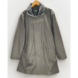 Lauren Ralph Lauren Edgar Rain Jacket Men's Gray 48R 2-in-1 Lined Wool Coat READ